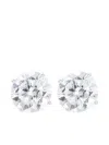 Fantasia By Deserio Round Stud Earrings In Silver