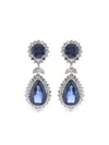 Fantasia By Deserio Sapphire Pear-shape Drop Earrings In Metallic
