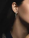 Fantasia By Deserio Three Heart Drop Earrings In Metallic