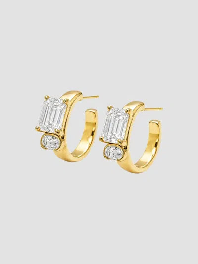 Fantasia By Deserio Women's Legacy Harmony 18k-yellow-gold Vermeil & 6.20 Tcw Cubic Zirconia Hoop Earrings In Yellow Gold