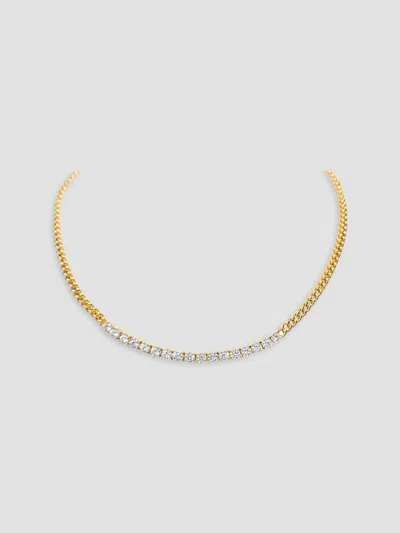 Fantasia By Deserio Women's Legacy Monaco 18k-yellow-gold Vermeil & 2.72 Tcw Cubic Zirconia Half Tennis Necklace In Yellow Gold