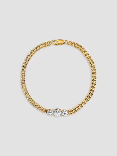 Fantasia By Deserio Women's Legacy Trilogy 18k-yellow-gold Vermeil & 1.90 Tcw Cubic Zirconia Chain Bracelet