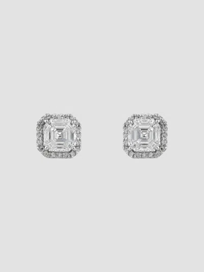 Fantasia By Deserio Women's Sterling Silver & 3.85 Tcw Cubic Zirconia Halo Stud Earrings In White
