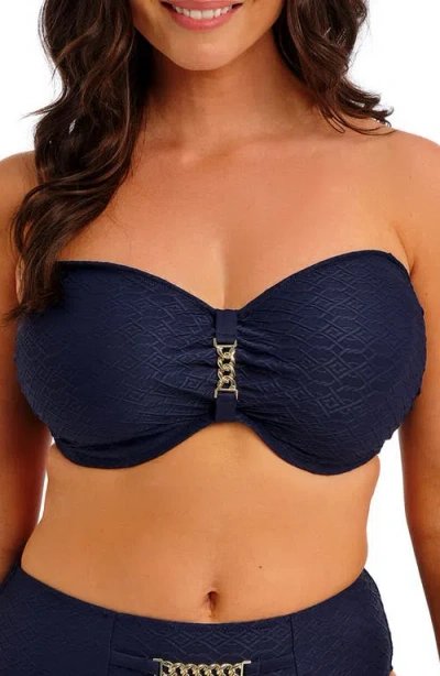 Fantasie Azores Dd-cup Underwire Bandeau Bikini Top In Blue