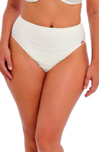 Fantasie Beach Waves High Waist Bikini Bottoms In White