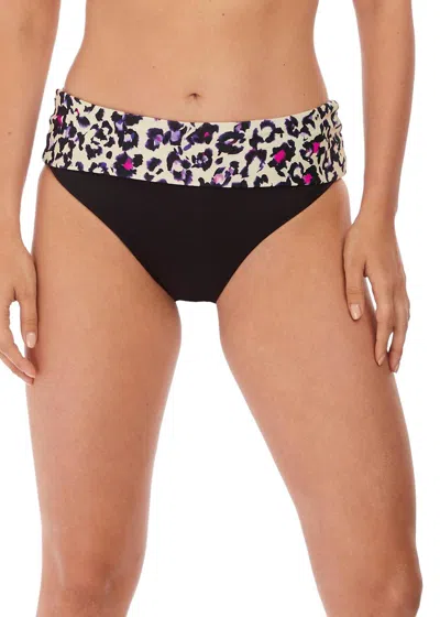 Fantasie Bonito Fold Swim Bikini Brief In Amethyst In Black