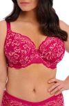 Fantasie Emmaline Underwire Padded Plunge Bra In Cerise