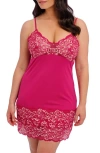 Fantasie Emmaline V-back Lace Chemise In Cerise