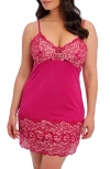 Fantasie Emmaline V-back Lace Chemise In Pink