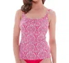 Fantasie G-cup Scoop Neck Underwire Tankini Top In Fan San Francisco In Pink