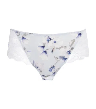 Fantasie Lace-trim Floral Lucia Short Briefs In Yellow