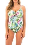 FANTASIE LANGKAWI FLORAL PRINT UNDERWIRE TWIST FRONT ONE-PIECE SWIMSUIT