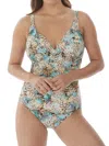Fantasie Manila Plunge Swimsuit In Iced Aqua In Multi
