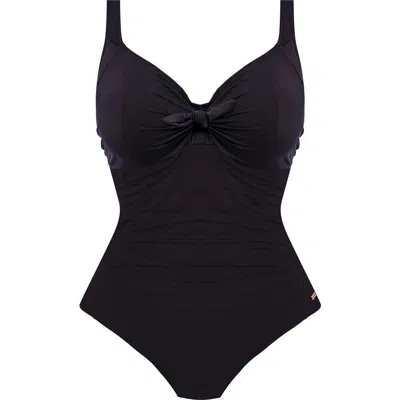 Fantasie Merissa Underwire Twist Front One-piece Swimsuit In Black