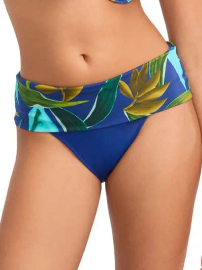 Fantasie Pichola Fold-over Bikini Bottom In Tropical Blue