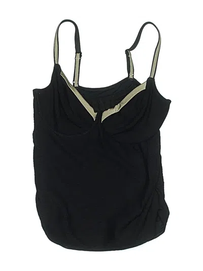 Pre-owned Fantasie Swimsuit Top Black Chevron/herringbone Pattern Swimwear