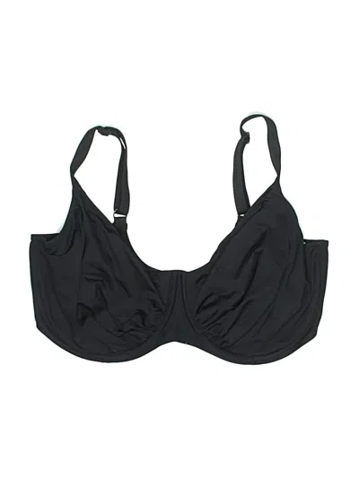 Pre-owned Fantasie Swimsuit Top Black Solid Pattern Swimwear