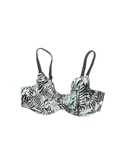 Pre-owned Fantasie Swimsuit Top Green Print Pattern Swimwear