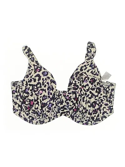 Pre-owned Fantasie Swimsuit Top Purple Animal Print Pattern Swimwear