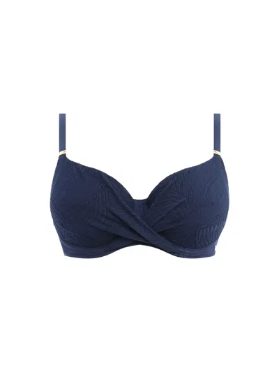 Fantasie Ottawa Underwire Wrap Front Bikini Top In Blue