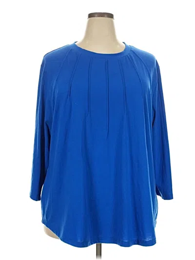 Pre-owned Fantaslook 3/4 Sleeve Blouse In Blue