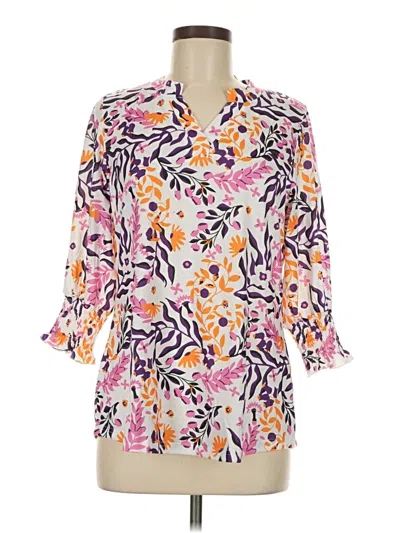 Pre-owned Fantaslook 3/4 Sleeve Blouse In Pink