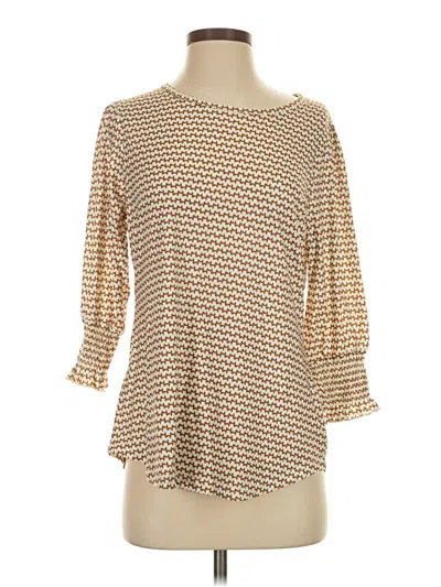 Pre-owned Fantaslook 3/4 Sleeve Blouse In Tan