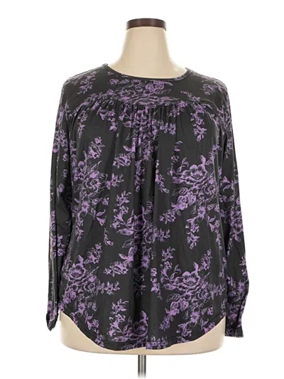 Pre-owned Fantaslook Long Sleeve Blouse In Purple