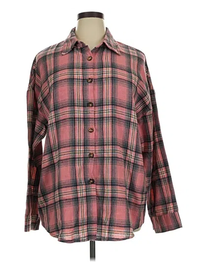Pre-owned Fantaslook Long Sleeve Button Down Shirt In Pink