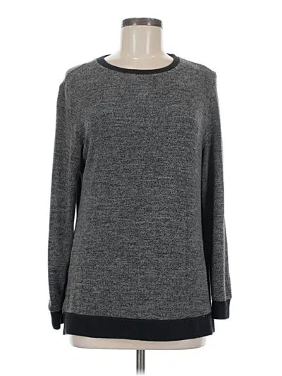 Pre-owned Fantaslook Long Sleeve Top Gray Crew Neck Tops