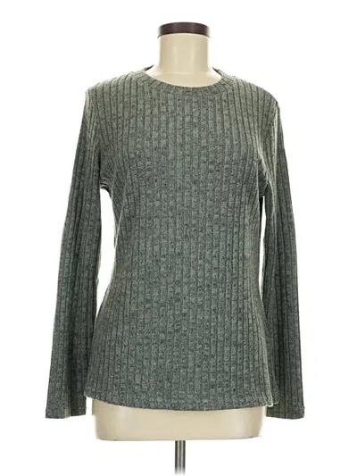 Pre-owned Fantaslook Long Sleeve Top Gray Crew Neck Tops