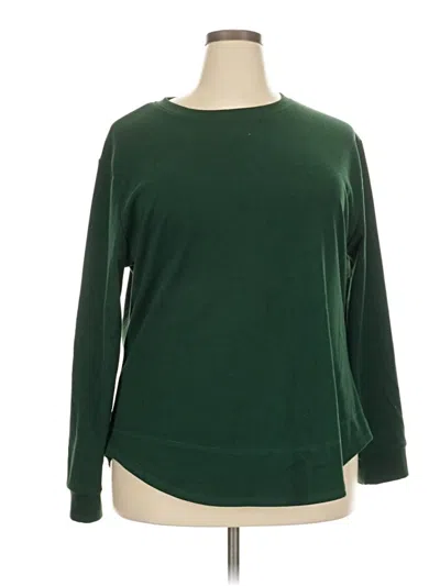 Pre-owned Fantaslook Long Sleeve Top Green Boatneck Tops