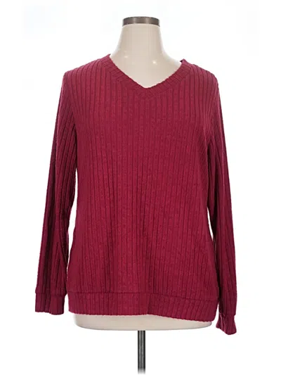 Pre-owned Fantaslook Pullover Sweater In Burgundy