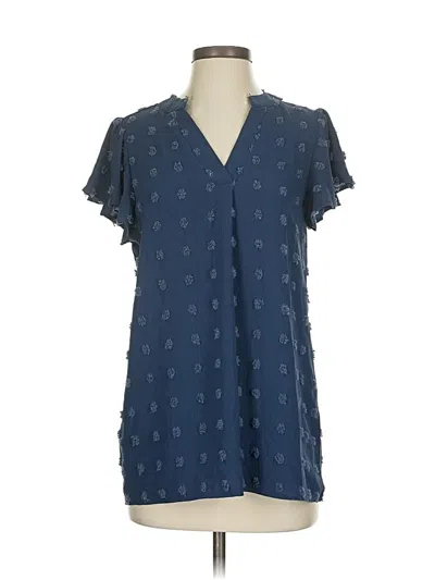 Pre-owned Fantaslook Short Sleeve Blouse In Blue
