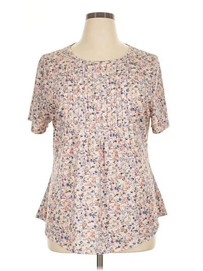 Pre-owned Fantaslook Short Sleeve Blouse In Brown