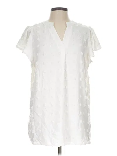 Pre-owned Fantaslook Short Sleeve Blouse In Ivory