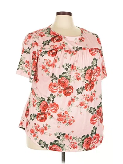 Pre-owned Fantaslook Short Sleeve Blouse In Pink