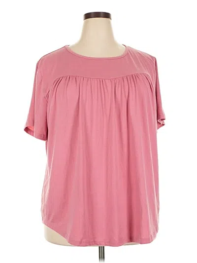 Pre-owned Fantaslook Short Sleeve Blouse In Pink