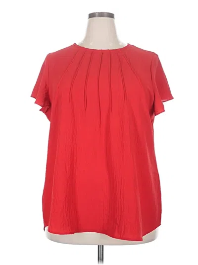 Pre-owned Fantaslook Short Sleeve Blouse In Red