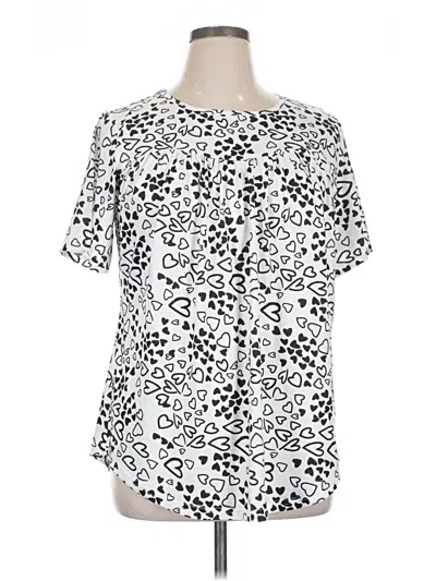 Pre-owned Fantaslook Short Sleeve Blouse In Silver