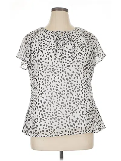 Pre-owned Fantaslook Short Sleeve Blouse In Silver
