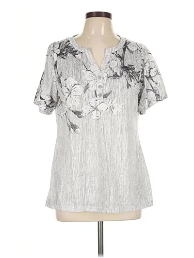 Pre-owned Fantaslook Short Sleeve Blouse In Silver