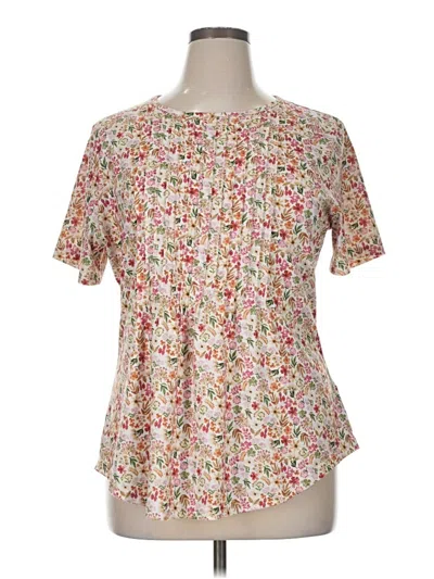 Pre-owned Fantaslook Short Sleeve Blouse In White