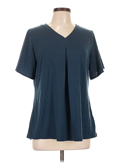 Pre-owned Fantaslook Short Sleeve Top Blue V-neck Tops