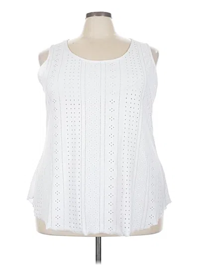 Pre-owned Fantaslook Sleeveless Blouse In White