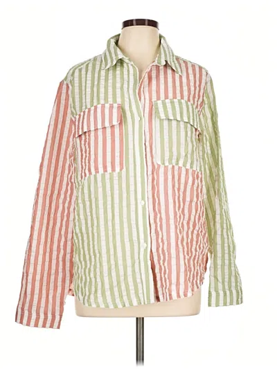 Pre-owned Fantastic Fawn 3/4 Sleeve Blouse In Green