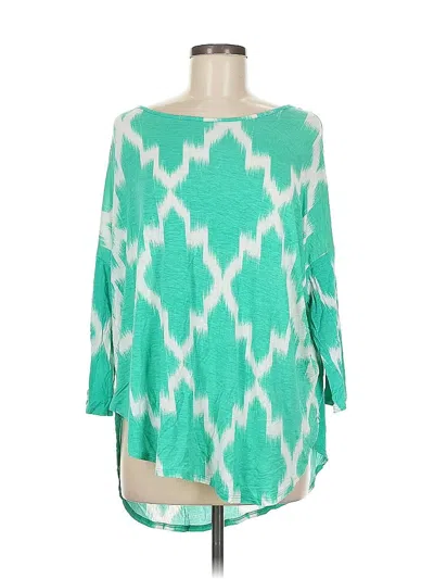 Pre-owned Fantastic Fawn 3/4 Sleeve Blouse In Teal
