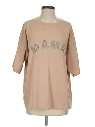 Pre-owned Fantastic Fawn 3/4 Sleeve T-shirt In Tan
