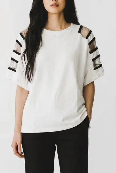 Fantastic Fawn Chain Detail Tee In White