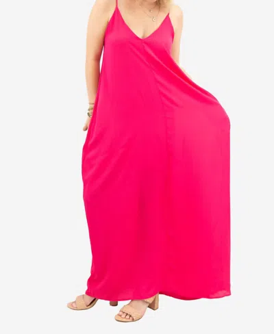 Fantastic Fawn Girly Girl Maxi Dress In Hot Pink